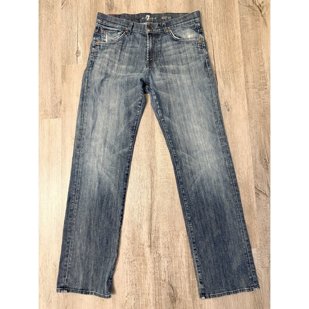 Seven 7 for all Mankind Jeans Men's Austyn Standard 31x32 Blue Medium Wash USA
